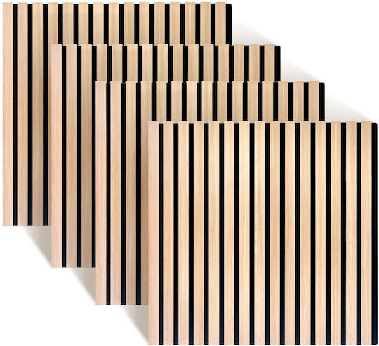 Акустични Панели Комплект 4 60x60 См Светлокафяви 60x1.8x60 См
