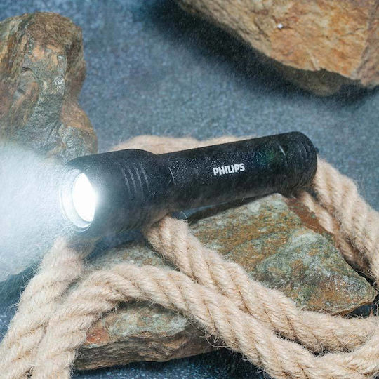 Philips Lumină de lucru și de sit, cu baterie Lanternă LED IPX4 cu Luminozitate Maximă 400lm Negru