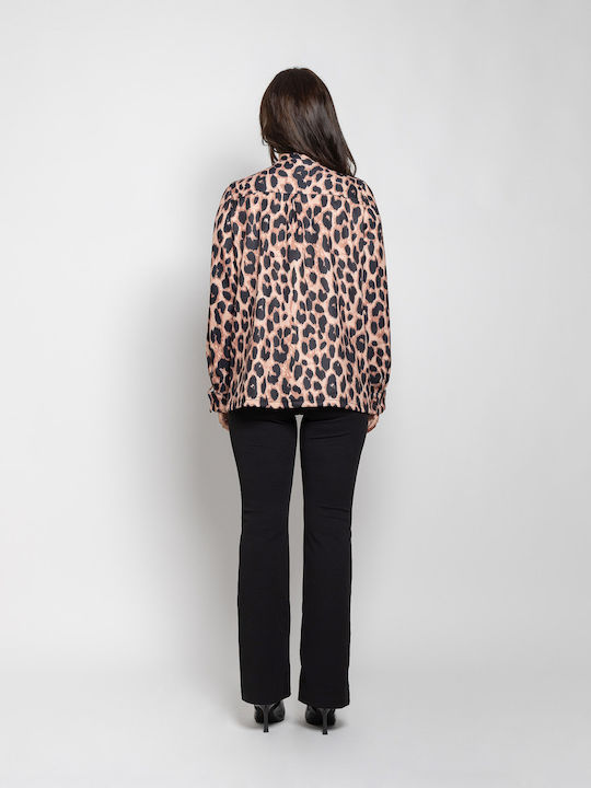 Γυναικεία Μπλούζα Animal Print Καφέ
