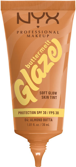NYX Professional Makeup Buttermelt Glaze Soft Glow Skin Tint Flüssig 04 Almond Butta 30ml