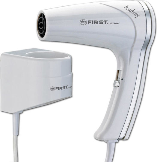 First Austria Audrey White Hotel Hair Dryer 1.2kW with Spiral Cable up to 2cm