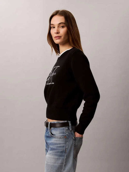 Women's Cotton Long Sleeve Black Top