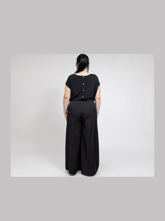 Damen Stoffhose Schwarz