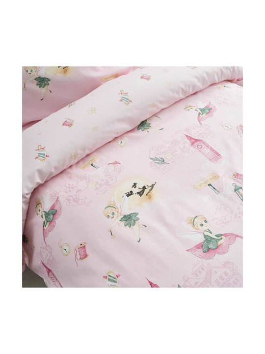 Vesta Home Kids Sheets Single Cotton Pink Set 170x260cm 3 Pieces