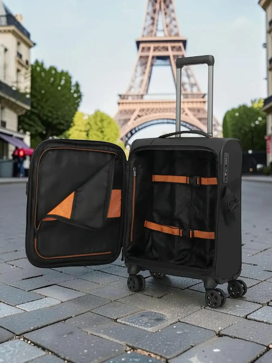 Travelite Βαλίτσα Ταξιδίου Καμπίνας Μαύρο Ύψους 55εκ.