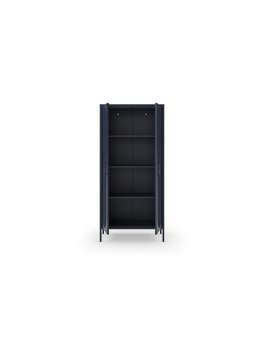 Metal Office Cabinet Diora Blue 40x80x170cm