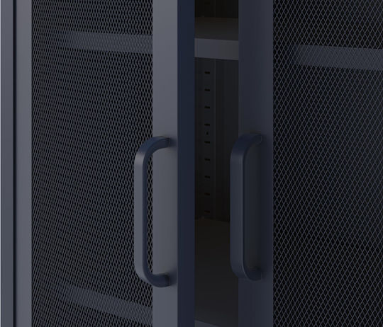 Office Storage Cabinet Diora Metal Blue 40x80x170cm