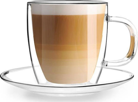 Vialli Design Комплект Чаши За Кафе От Порцелан Бели 250ml 2 Броя