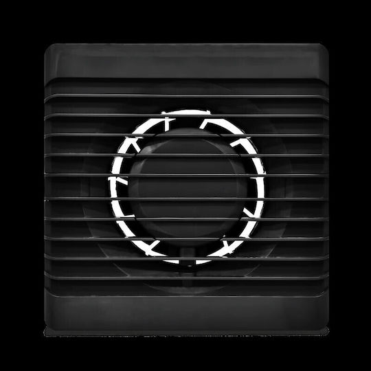 AirRoxy Planet Energy Wandventilator Badezimmer 80mm Schwarzer