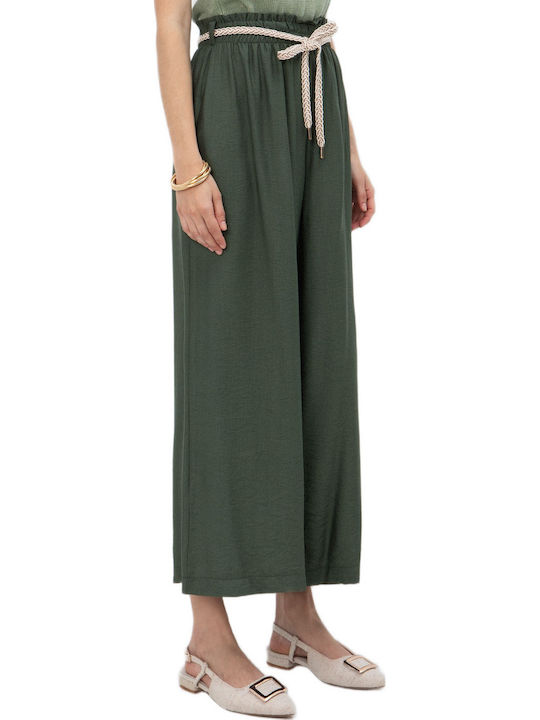 Damen Stoffhose Khaki