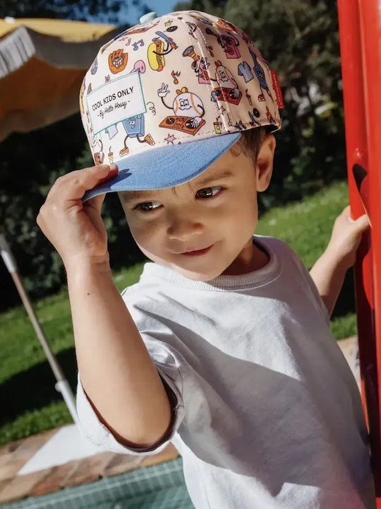 Hello Hossy Kinderhut Jockey Stoff Hellblau