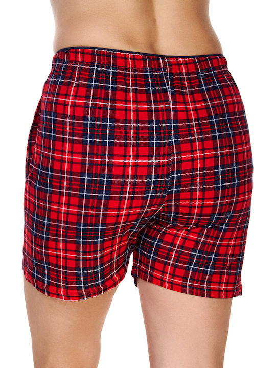 Comfort Sommer Damen Schlafanzug Kurze Hosen Rot Comfort Sommer Damen Schlafanzug Kurze Hosen Rot