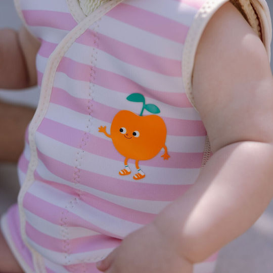 Baby Life Jacket Poppy Peach Pink Stripe Sunnylife