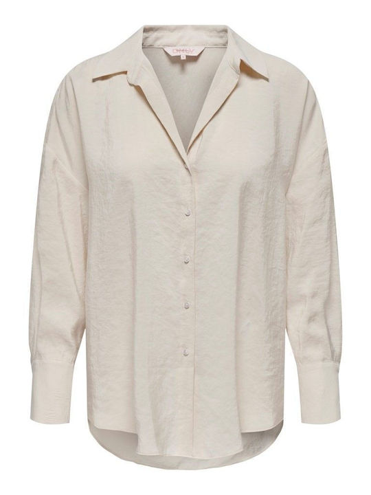 Long Sleeve Women's Shirt Cream