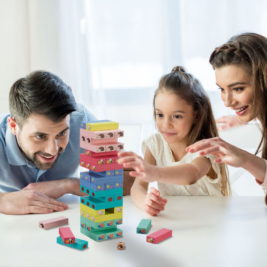 Επιτραπέζιο Παιχνίδι Colored Wooden Tower για 2+ Παίκτες 10044116 Relaxdays