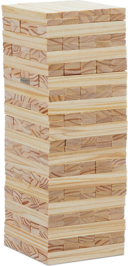 Επιτραπέζιο Παιχνίδι XL Wooden Topple Tower για 2+ Παίκτες 10044115 Relaxdays