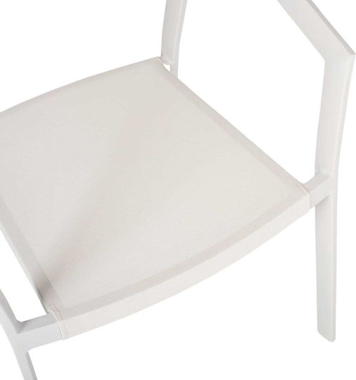 Set Dining Pentru Exterior 5 Piese Alb