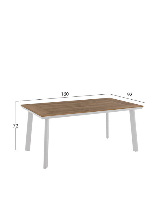 Garten- und Outdoor-Möbelsets Speisesaal 5 Stück Weiß