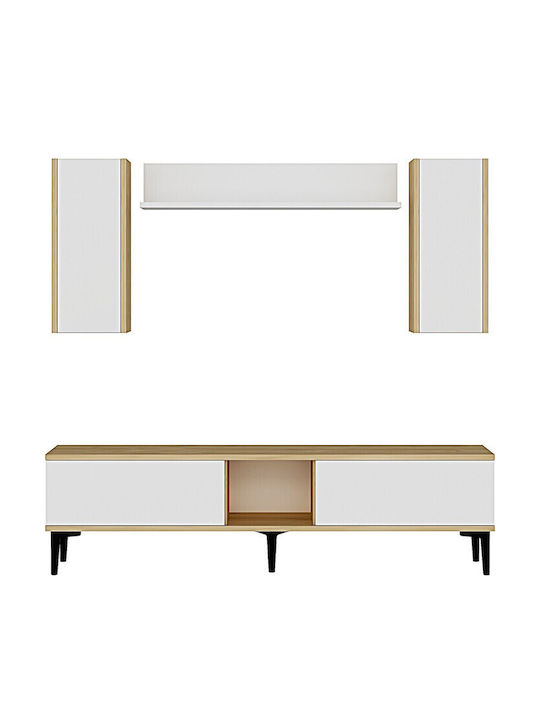 SteweHome Wohnzimmer TV-Einheit aus Spanplatte M150xB30xH41cm
