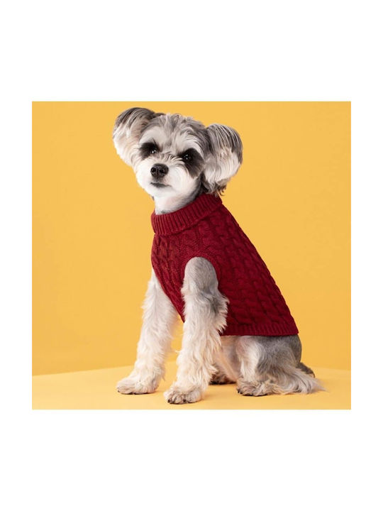 Knitted Sweater For Pet Khaki Back 45cm