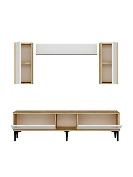 SteweHome Wohnzimmer TV-Einheit aus Spanplatte M150xB30xH41cm