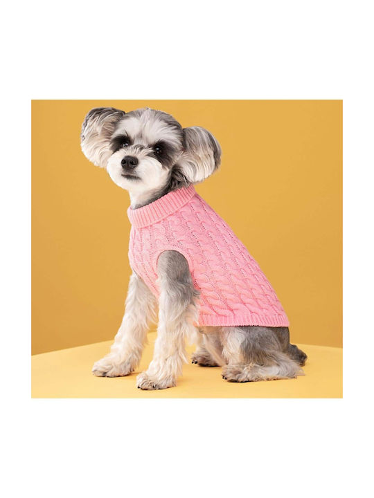 Knitted Sweater For Pet Khaki Back 45cm