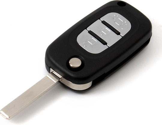 Car Key Shell with VA2 Blade Foldable with 3 Buttons Megane for Renault / Dacia