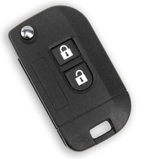 Carcasa Cheie Auto cu Lamă Pliabilă cu 2 Butoane pentru Nissan