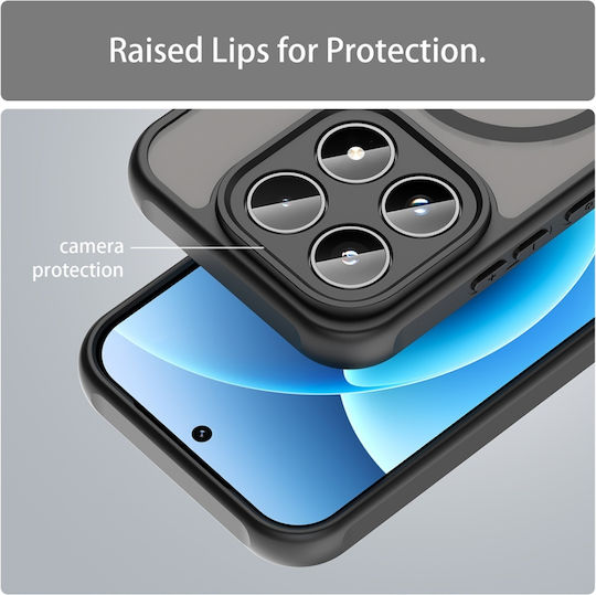Husă Premium Finish Honor 600 Antisoc Compatibil Cu Magsafe Set Autocolante Halofrost Magsafe Ii Neagră