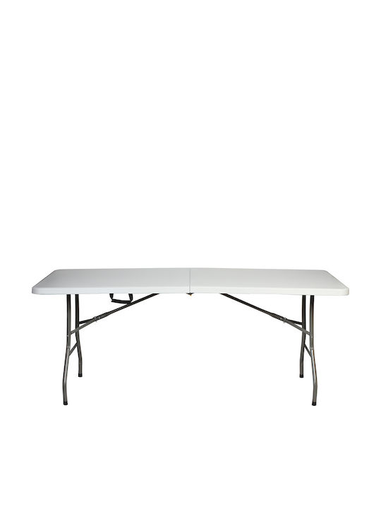 Plastic Foldable Outdoor Catering Table White 182x69x74cm