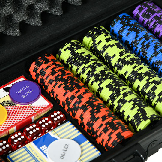 Sportnow Σετ 500 Μάρκες Poker 14gr σε Βαλίτσα με 5 Τράπουλες