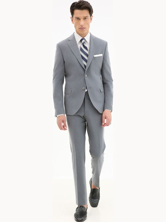 Men's Trousers Slim Fit Dark Grey Melange