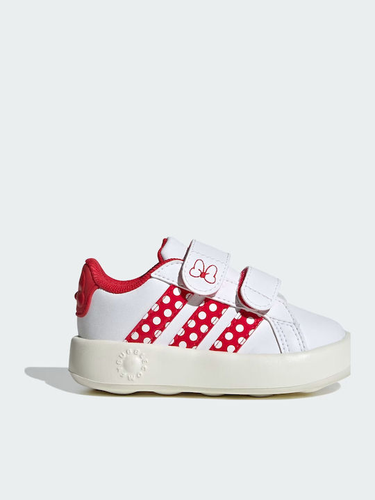 Grand Court Minnie Adidași Copii Cu Închidere Hoop & Loop Albi