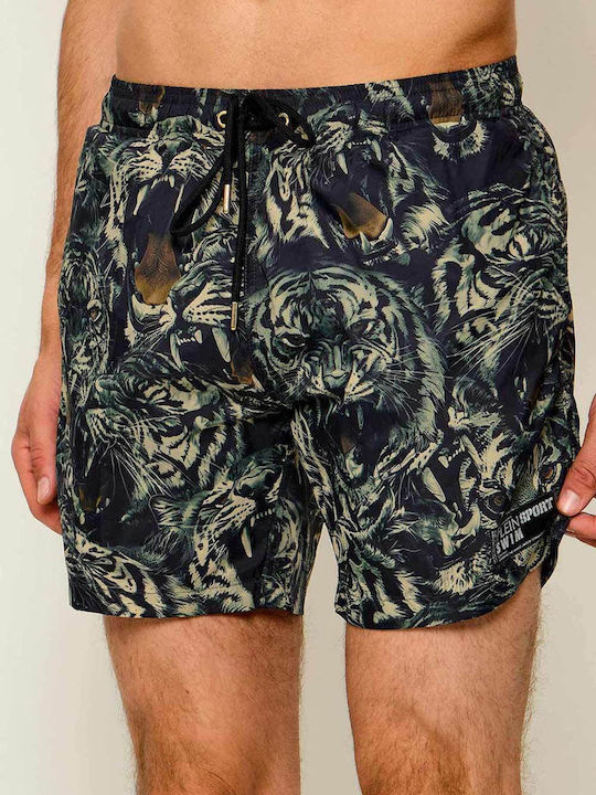 Plein Sport Costum De Baie Bărbați Pantaloni Scurți Verde