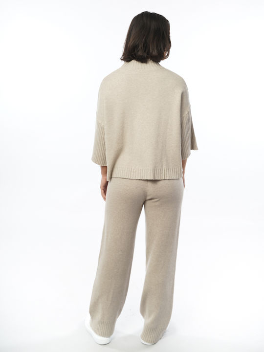 Set Bej Dama cu Pantaloni