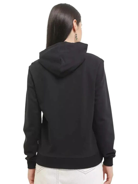 Chuck Cropped Women's Sweatshirt Hooded Black