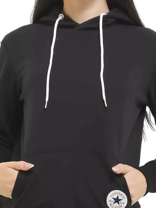 Chuck Cropped Women's Sweatshirt Hooded Black