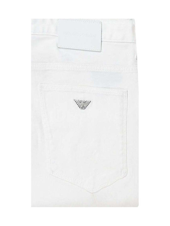 Men's Elastic Jeans Pants With Slim Fit White