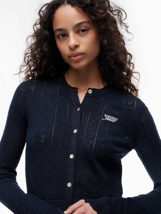 Damen Gestrickte Strickjacke in Blau