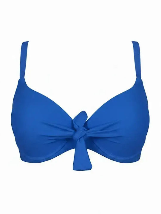 Set Bikini with Light Padding High Waist Blue Royal