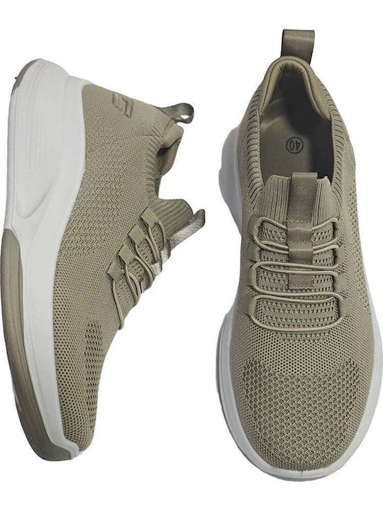 Stoff Herren Slip-Ons Braun