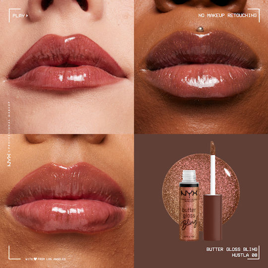 NYX Professional Makeup Butter Gloss Bling! Лип Глос 08 Hustla 8мл