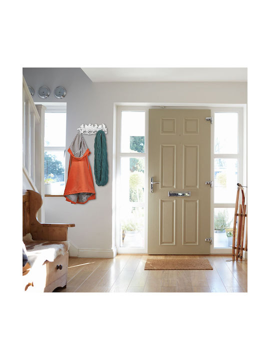 Relaxdays Wall Hanger White 13x4.5cm