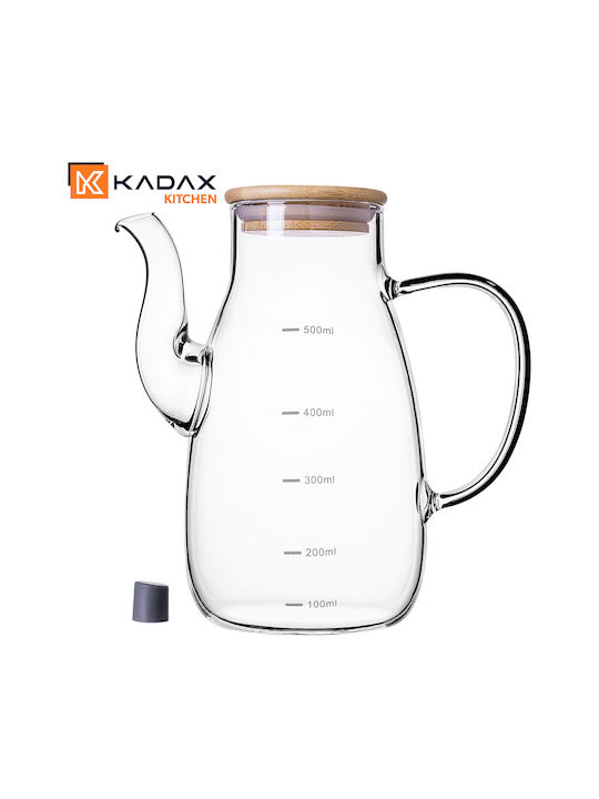 Kadax Glasölkanne mit Fluss 500ml