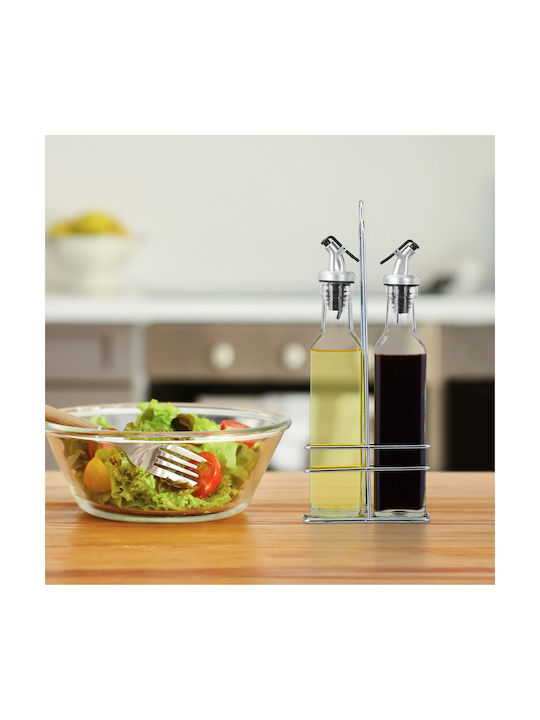Relaxdays Relaxdays Öl- und Essigspender-Set aus Glas mit Fluss