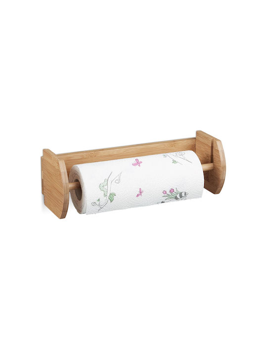 Relaxdays Suport Pentru Prosoape De Hârtie Din Lemn 12x13x37cm 10020331