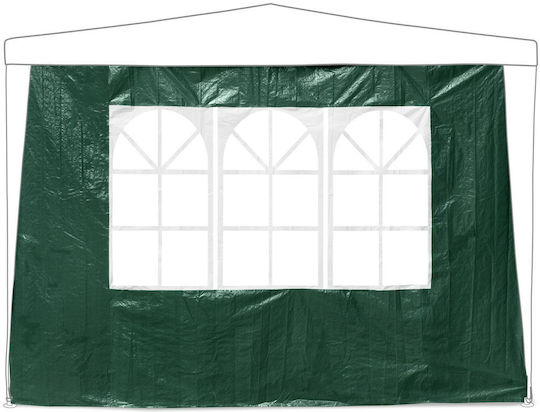 Relaxdays Seite für Kiosk Grün mit PVC-Beschichtung 1,9x2,9m