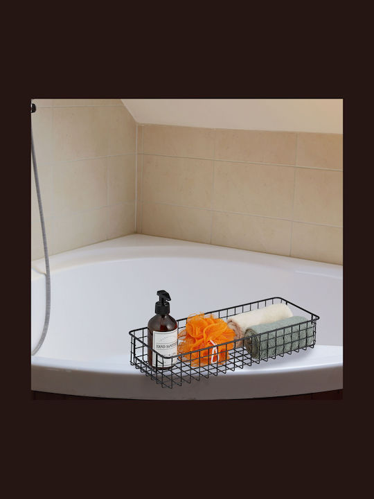 Relaxdays Set Coșuri Decorative Metalice Negre 7.5x16x41cm 3 Bucăți