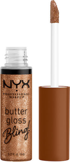 NYX Professional Makeup Butter Gloss Bling! Lip Gloss 04 Pay Me In Gold 8ml