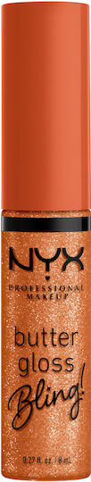 NYX Professional Makeup Butter Gloss Bling! Lip Gloss 03 Pricey 8ml